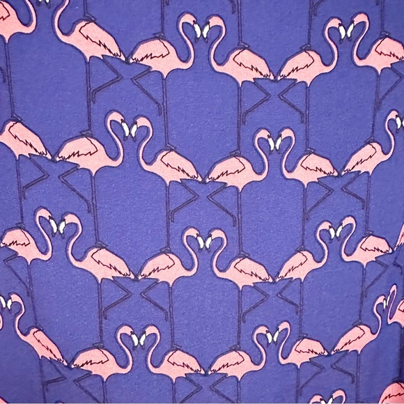 Anthropologie Harlyn Womens Flamingo Graphic Print Silk Shift Dress Flowy Size M - Picture 12 of 13